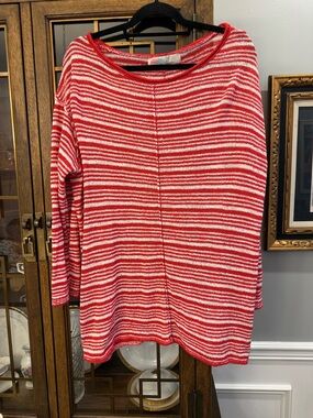 Red & White Striped Women's Sweater
